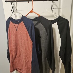 Mens 3 Pack Of Baseball Shirts